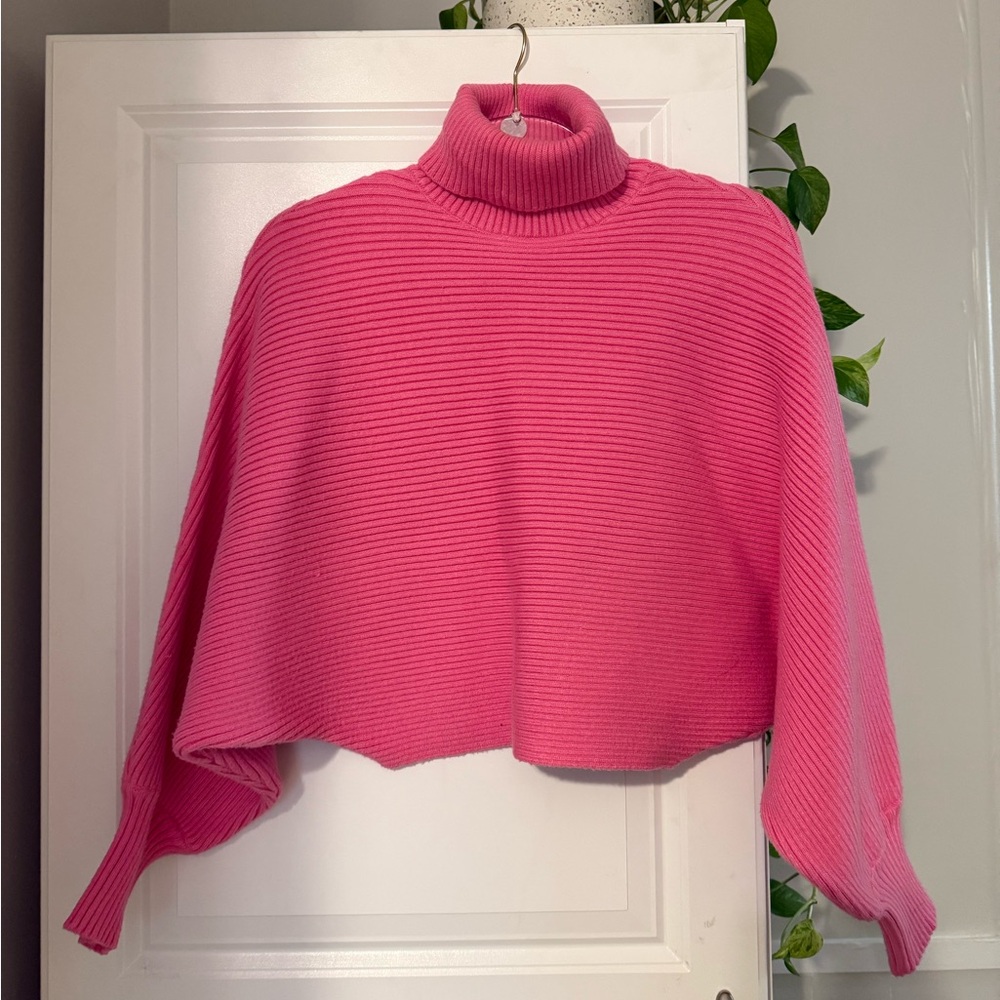 Pink Zara Turtleneck Sweater